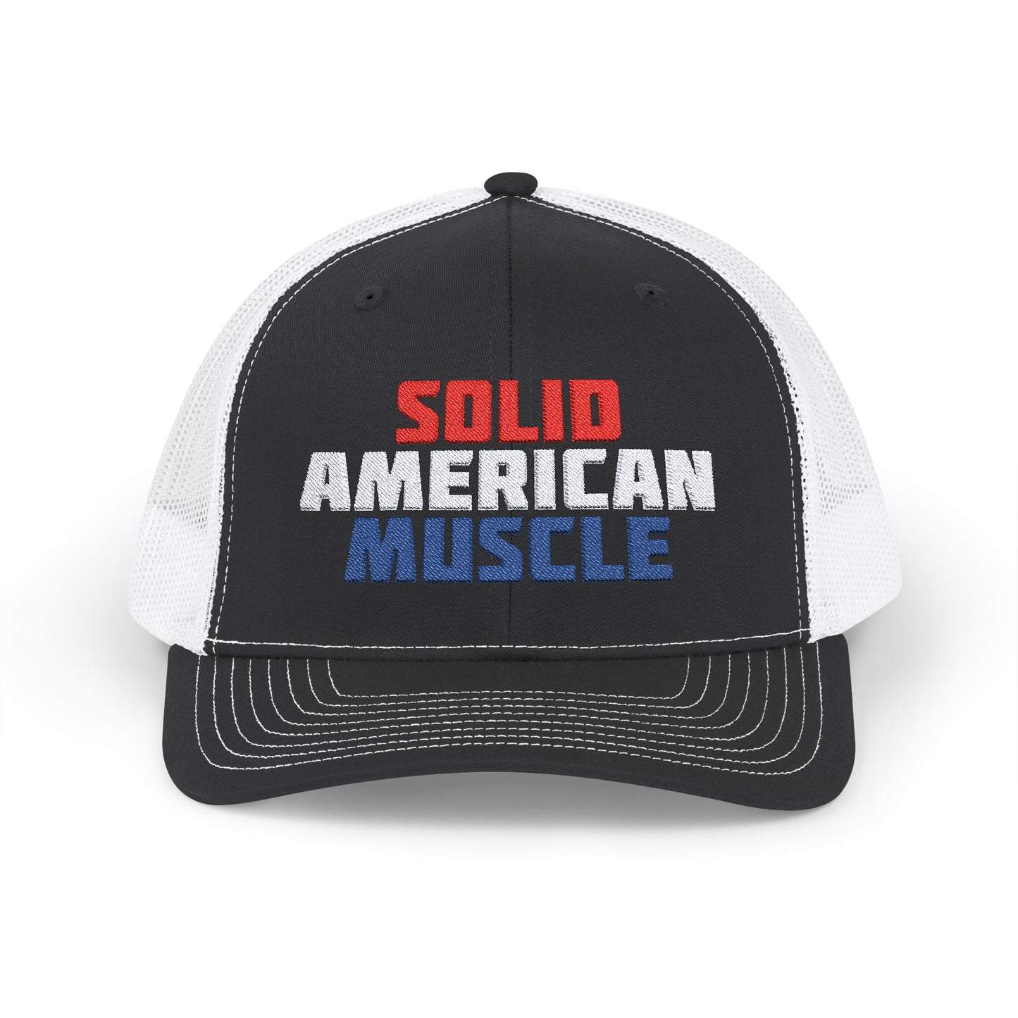 Solid American Muscle Snapback Trucker Cap