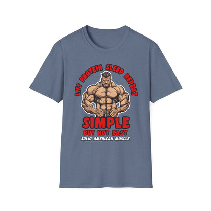 Solid American Muscle - Simple But Not Easy T-Shirt