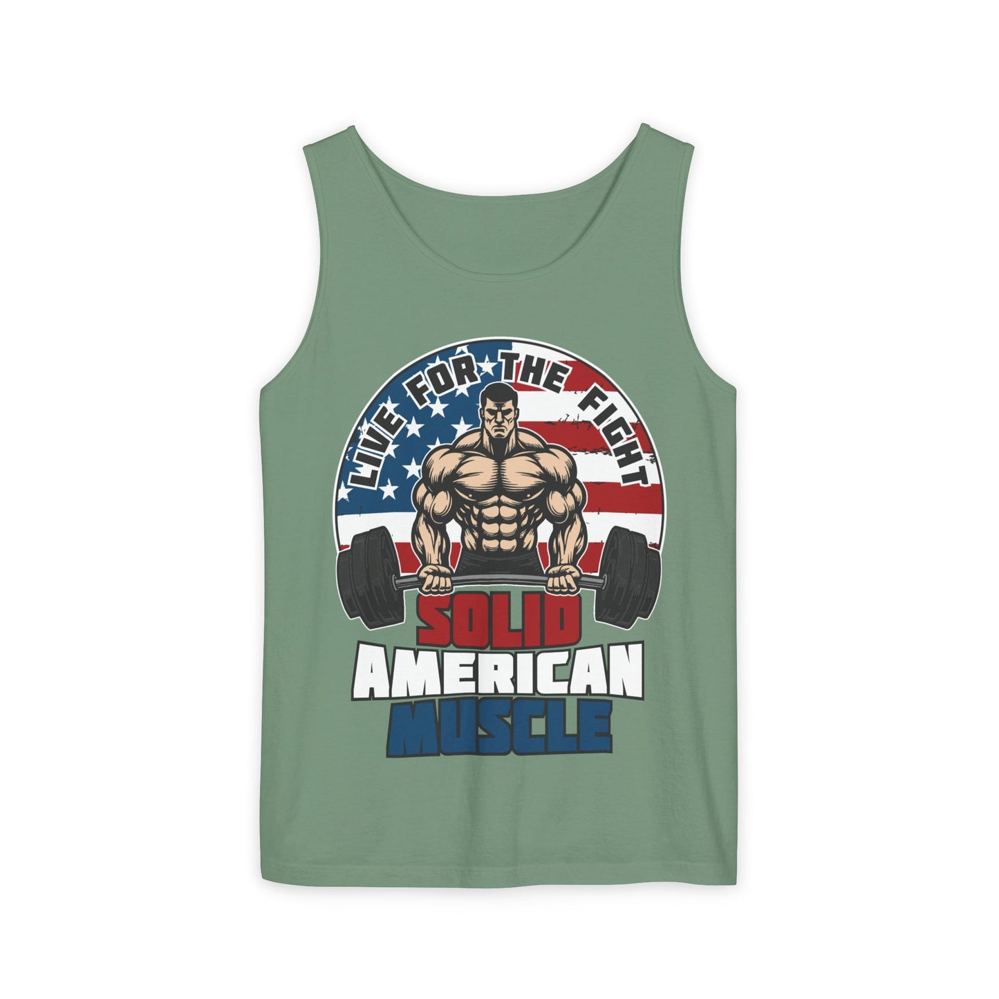 Solid American Muscle - Live For The Fight - Logo - Tank Top