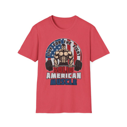 Solid American Muscle - Live for the Fight - Logo T-Shirt