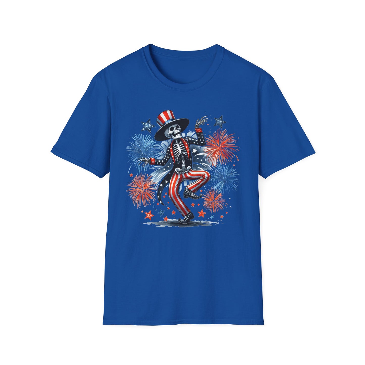 Patriot Collection - Dancing Skeleton  - Uncle Sam - USA Fireworks - T-Shirt