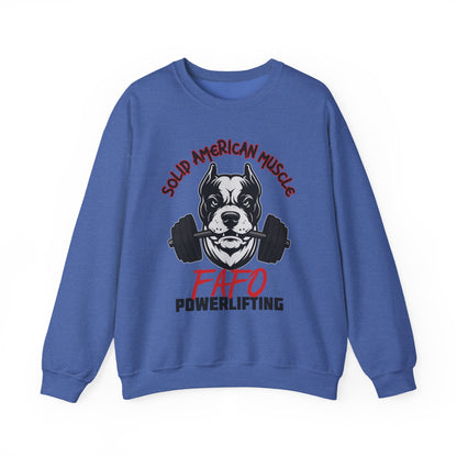 Solid American Muscle - FAFO Powerlifting - Mad Dog Sweatshirt