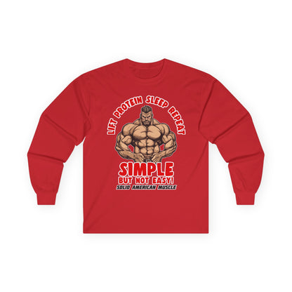 Solid American Muscle - Simple But Not Easy - Long Sleeve T-Shirt