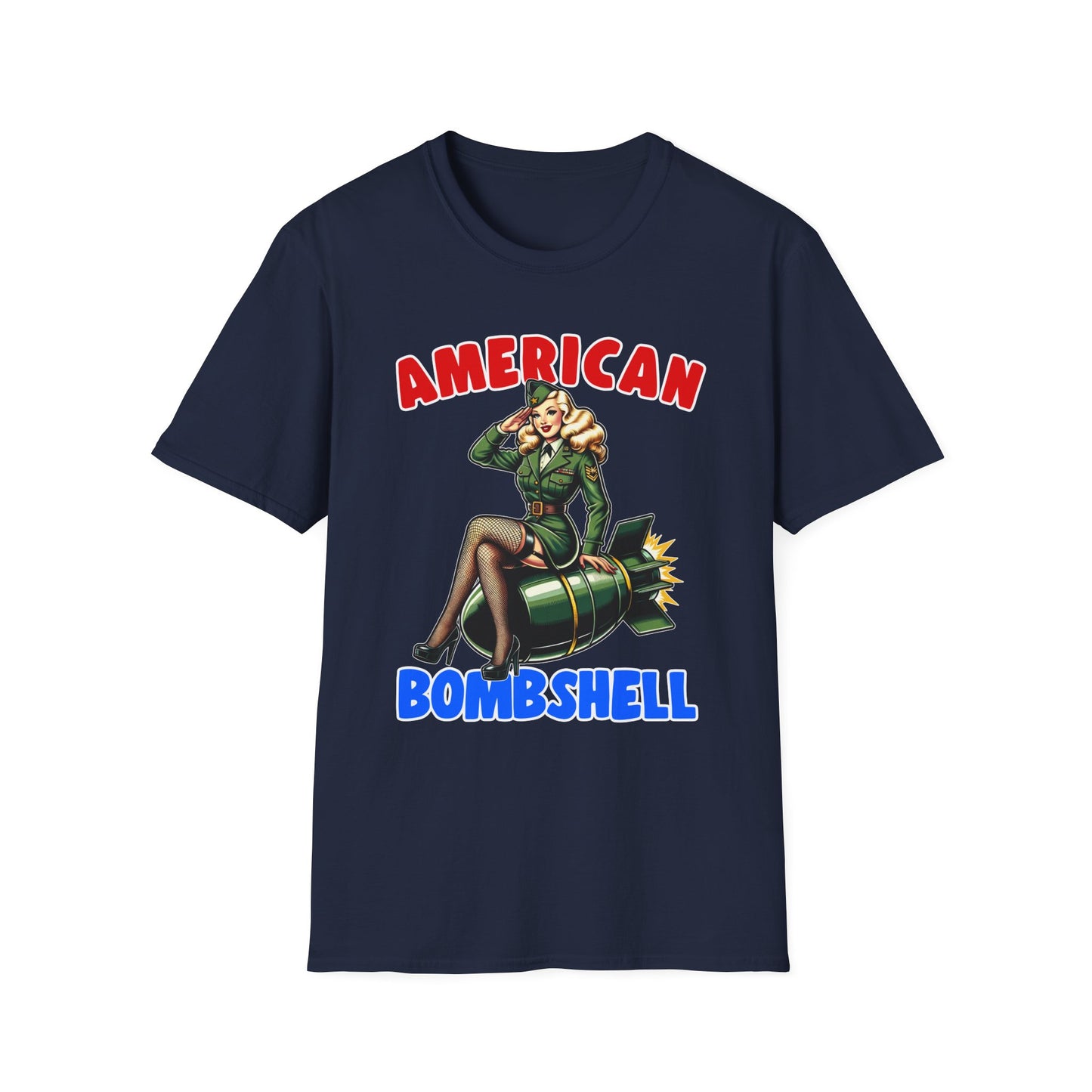 Patriot Collection - American Bombshell - Retro Military Style - T-Shirt
