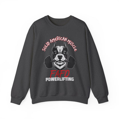 Solid American Muscle - FAFO Powerlifting - Mad Dog Sweatshirt
