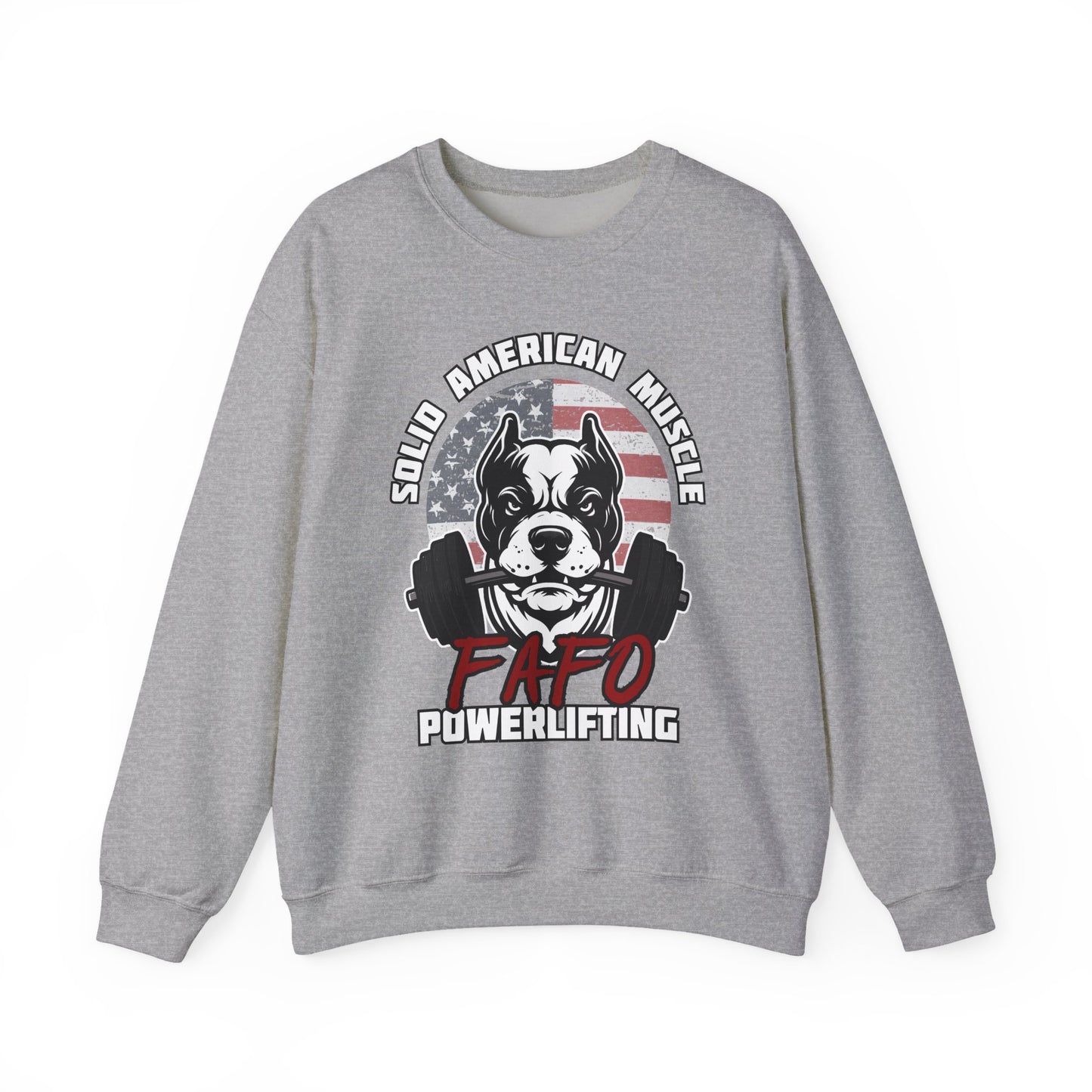 Solid American Muscle - FAFO Powerlifting - Mad Dog Sweatshirt