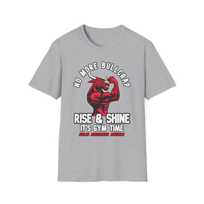 Solid American Muscle - Rise & Shine It's Gym Time - Red Bull T-Shirt