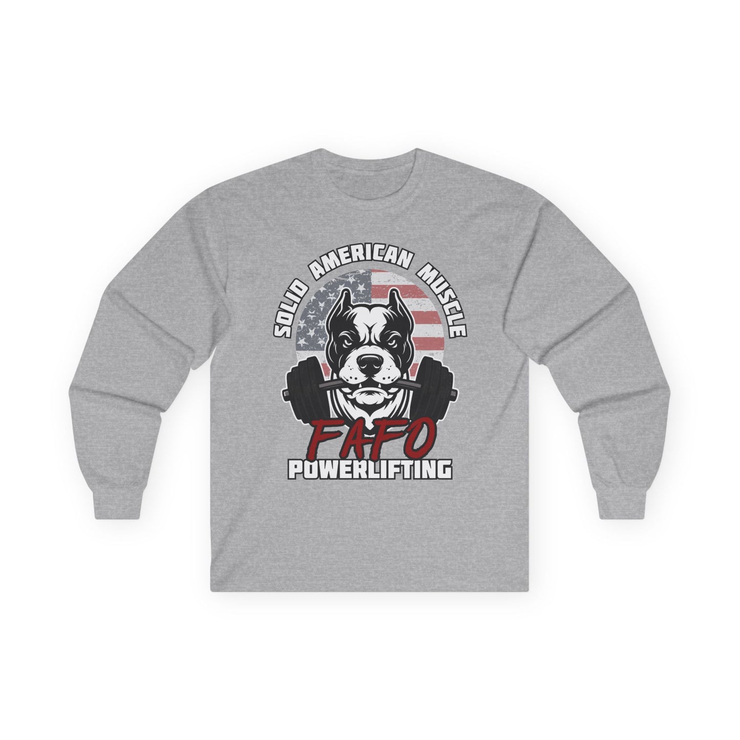 Solid American Muscle - FAFO Powerlifting - Mad Dog - Long Sleeve T-Shirt