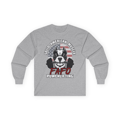 Solid American Muscle - FAFO Powerlifting - Mad Dog - Long Sleeve T-Shirt