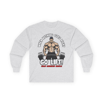 Solid American Muscle - When Nothing Goes Right, Go Lift #2 Long Sleeve T-Shirt