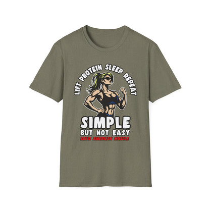 Solid American Muscle - Simple But Not Easy #1 T-Shirt