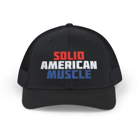 Solid American Muscle Snapback Trucker Cap