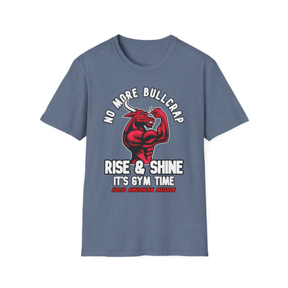 Solid American Muscle - Rise & Shine It's Gym Time - Red Bull T-Shirt