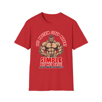 Solid American Muscle - Simple But Not Easy T-Shirt