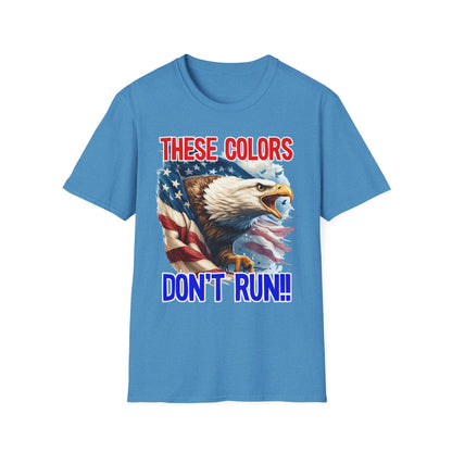 Patriot Collection - These Colors Don't Run! - USA Flag - Bald Eagle - T-Shirt