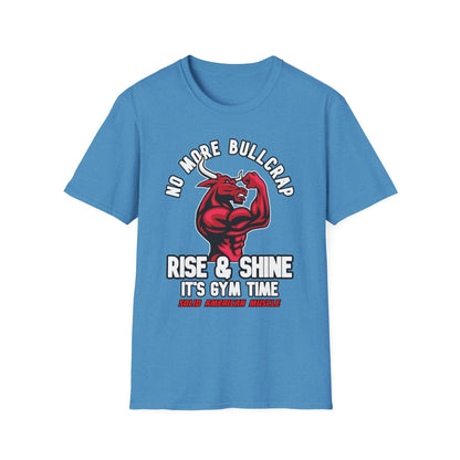 Solid American Muscle - Rise & Shine It's Gym Time - Red Bull T-Shirt