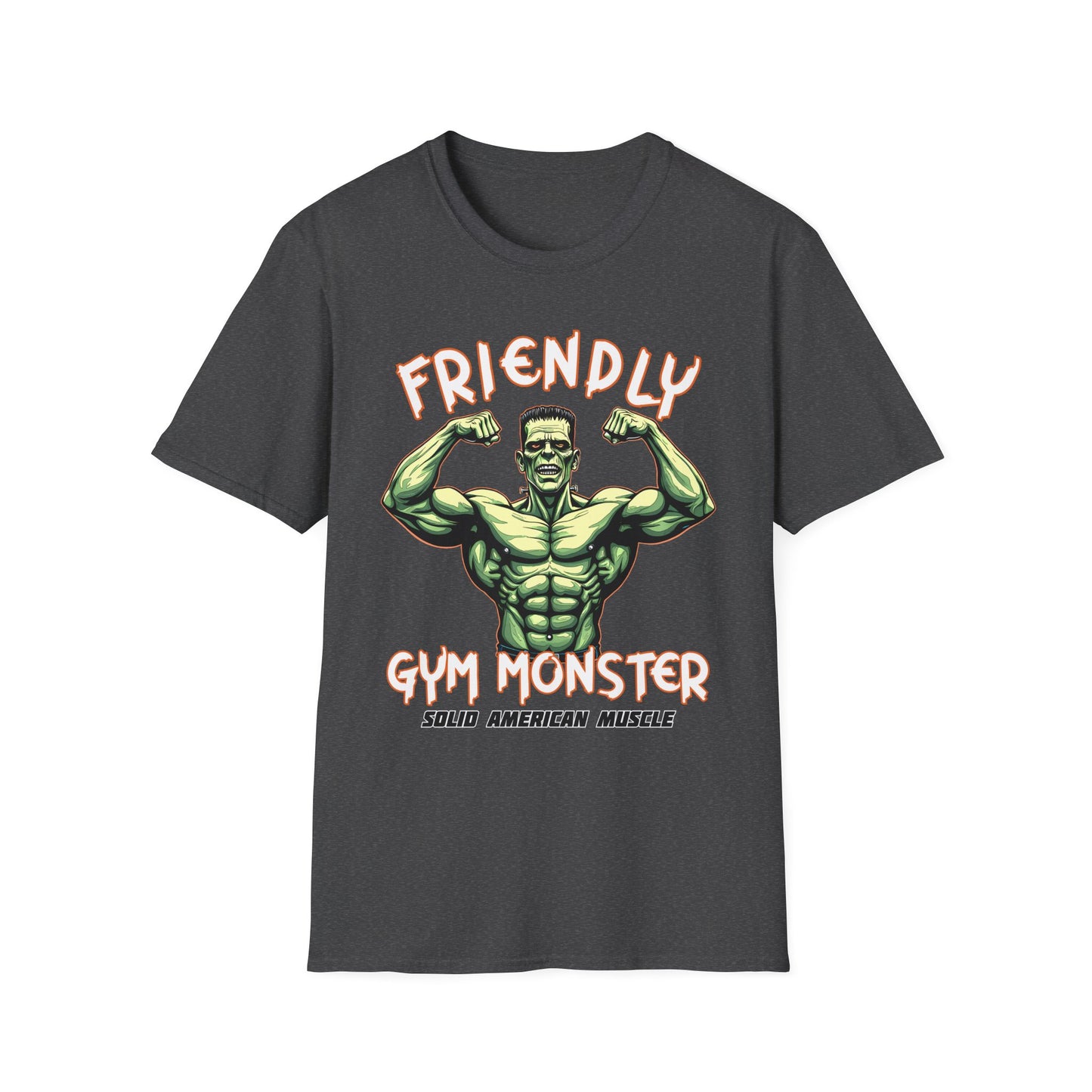 Solid American Muscle - Friendly Gym Monster - Halloween Frankenstein's Monster T-Shirt