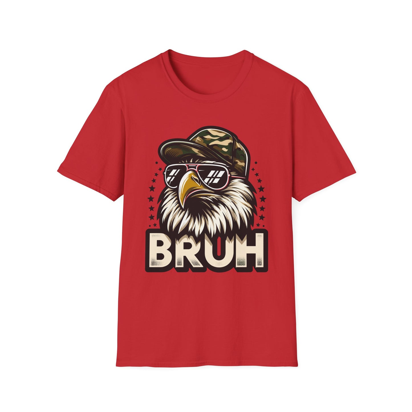 Patriot Collection - Eagle with Shades - Camo Hat - Bruh - T-Shirt
