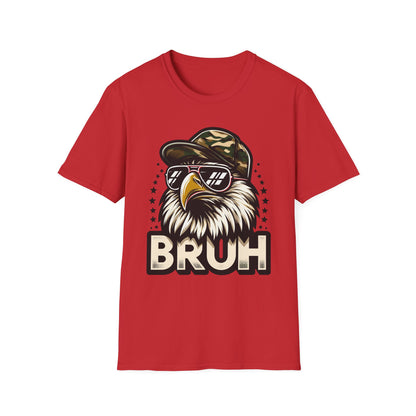 Patriot Collection - Eagle with Shades - Camo Hat - Bruh - T-Shirt