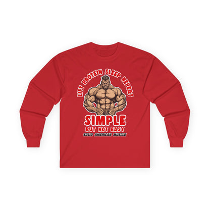 Solid American Muscle - Simple But Not Easy - Long Sleeve T-Shirt