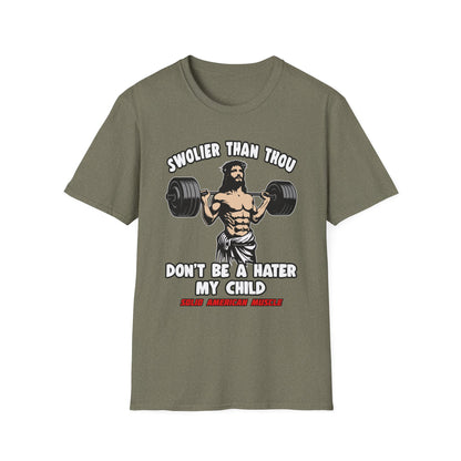 Solid American Muscle - Swolier Than Thou - Lifting Jesus - T-Shirt