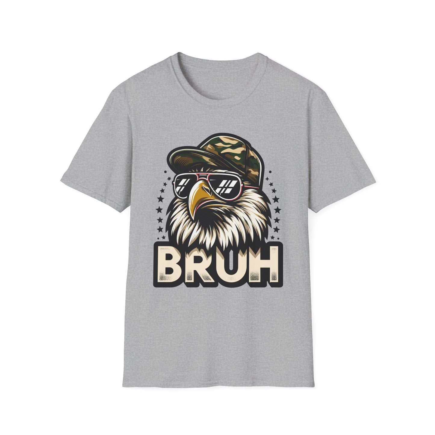 Patriot Collection - Eagle with Shades - Camo Hat - Bruh - T-Shirt