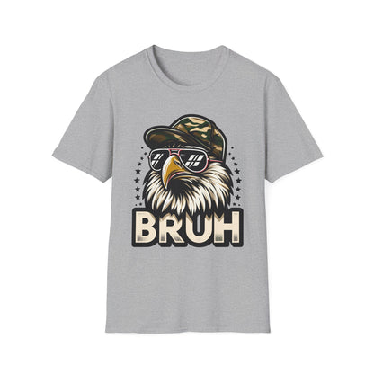 Patriot Collection - Eagle with Shades - Camo Hat - Bruh - T-Shirt