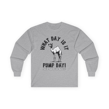 Solid American Muscle - Pump Day! Long Sleeve T-Shirt