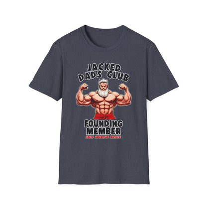 Solid American Muscle - Jacked Dads Club - Founding Member - Father's Day T-Shirt
