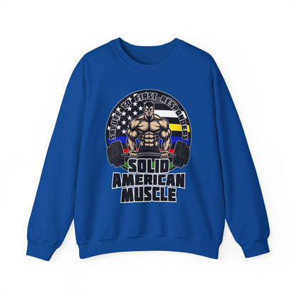 Solid American Muscle - Salute to First Responders - Logo T-Shirt