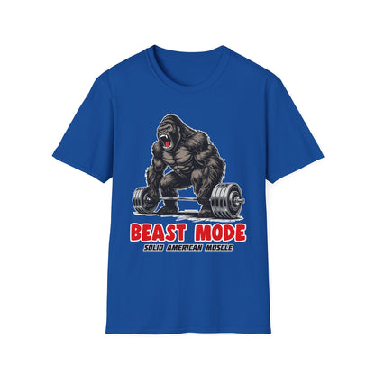 Solid American Muscle - Beast Mode - Silverback Gorilla T-Shirt