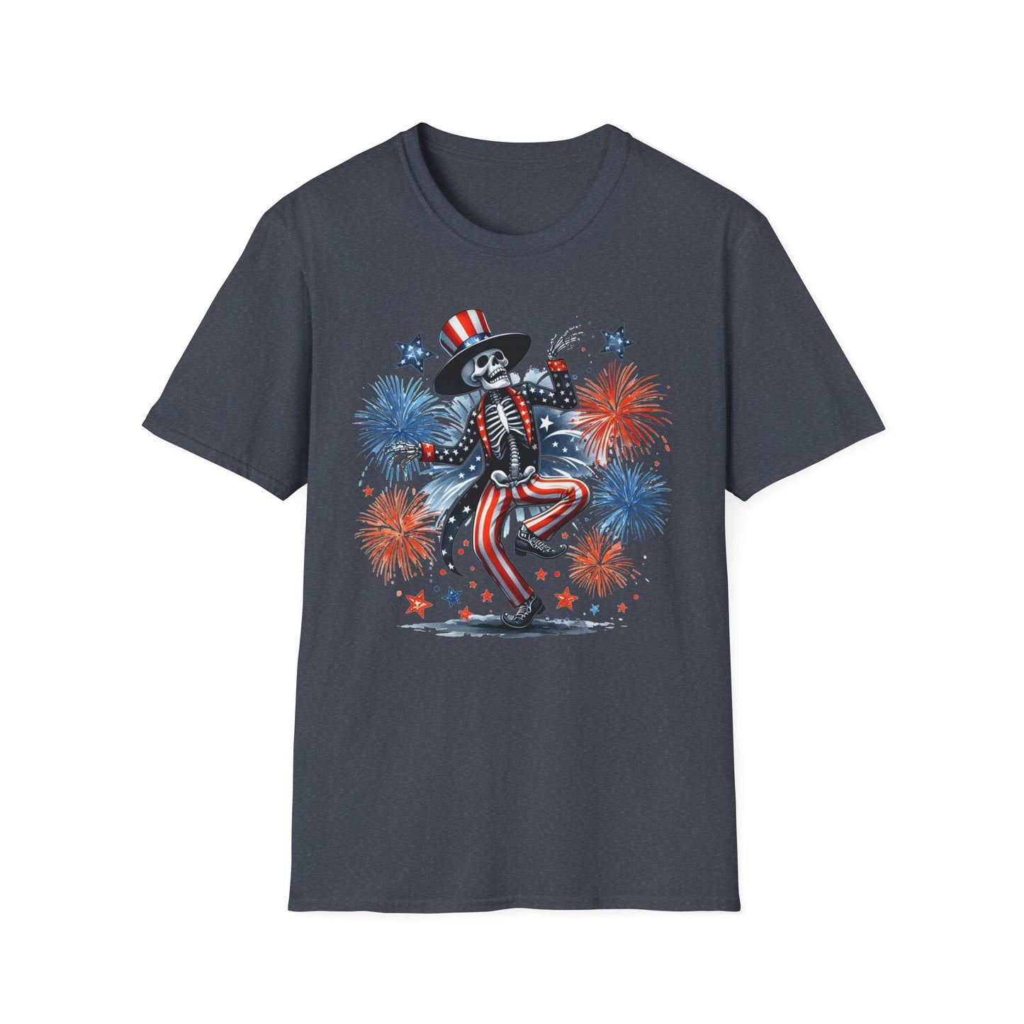 Patriot Collection - Dancing Skeleton  - Uncle Sam - USA Fireworks - T-Shirt