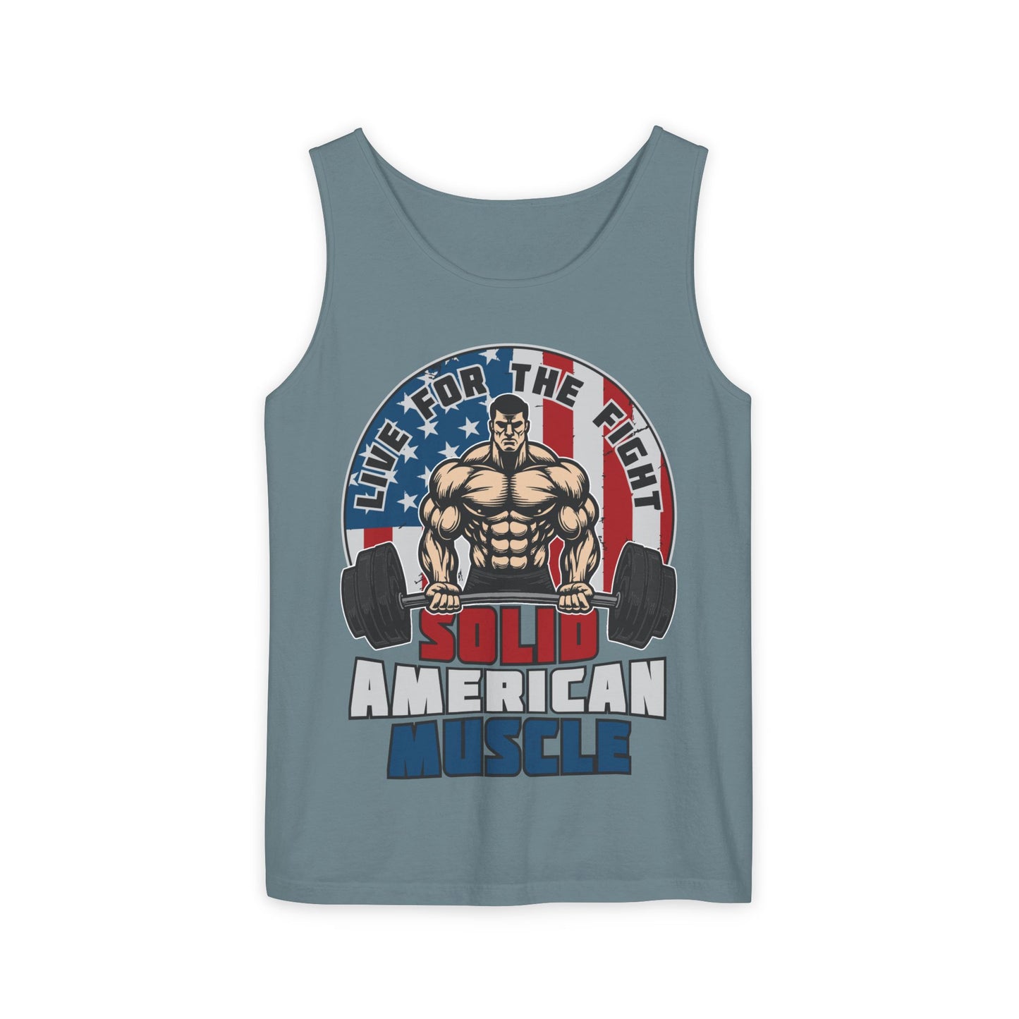 Solid American Muscle - Live For The Fight - Logo - Tank Top