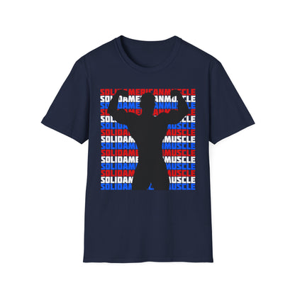 Solid American Muscle - Double Front Bicep Flex Silhouette T-Shirt