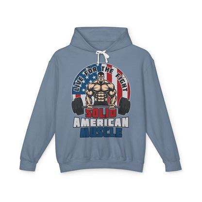Solid American Muscle - Live for the Fight - Logo - Gym Hoodie / Pullover