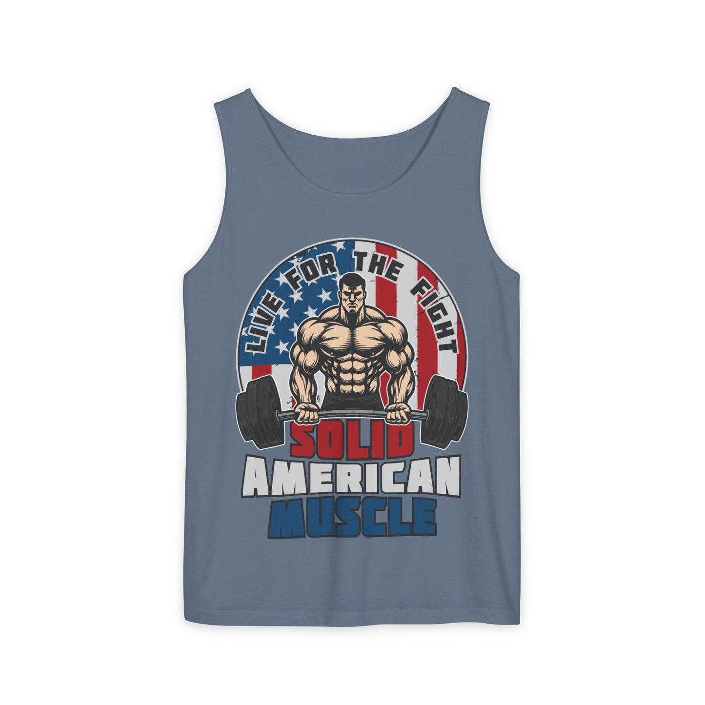 Solid American Muscle - Live For The Fight - Logo - Tank Top