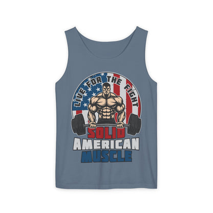 Solid American Muscle - Live For The Fight - Logo - Tank Top