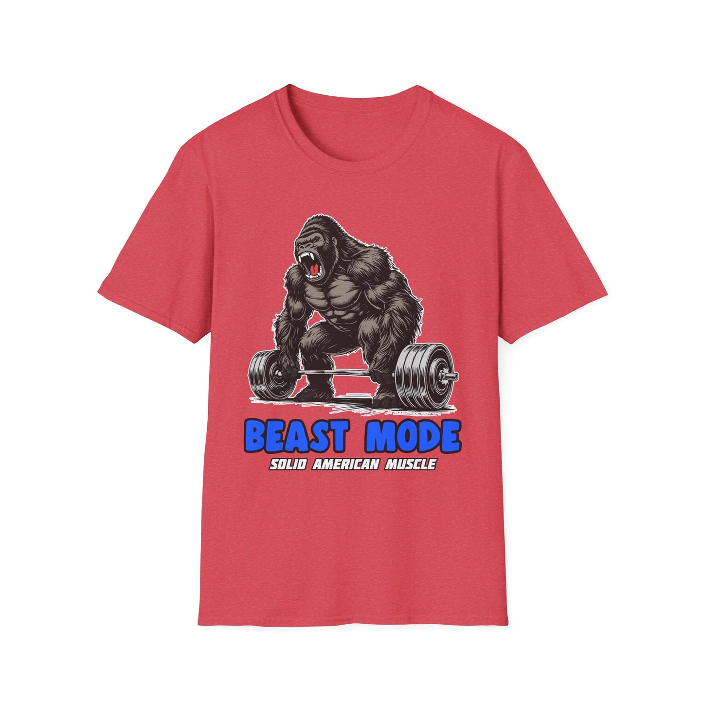 Solid American Muscle - Beast Mode - Silverback Gorilla T-Shirt