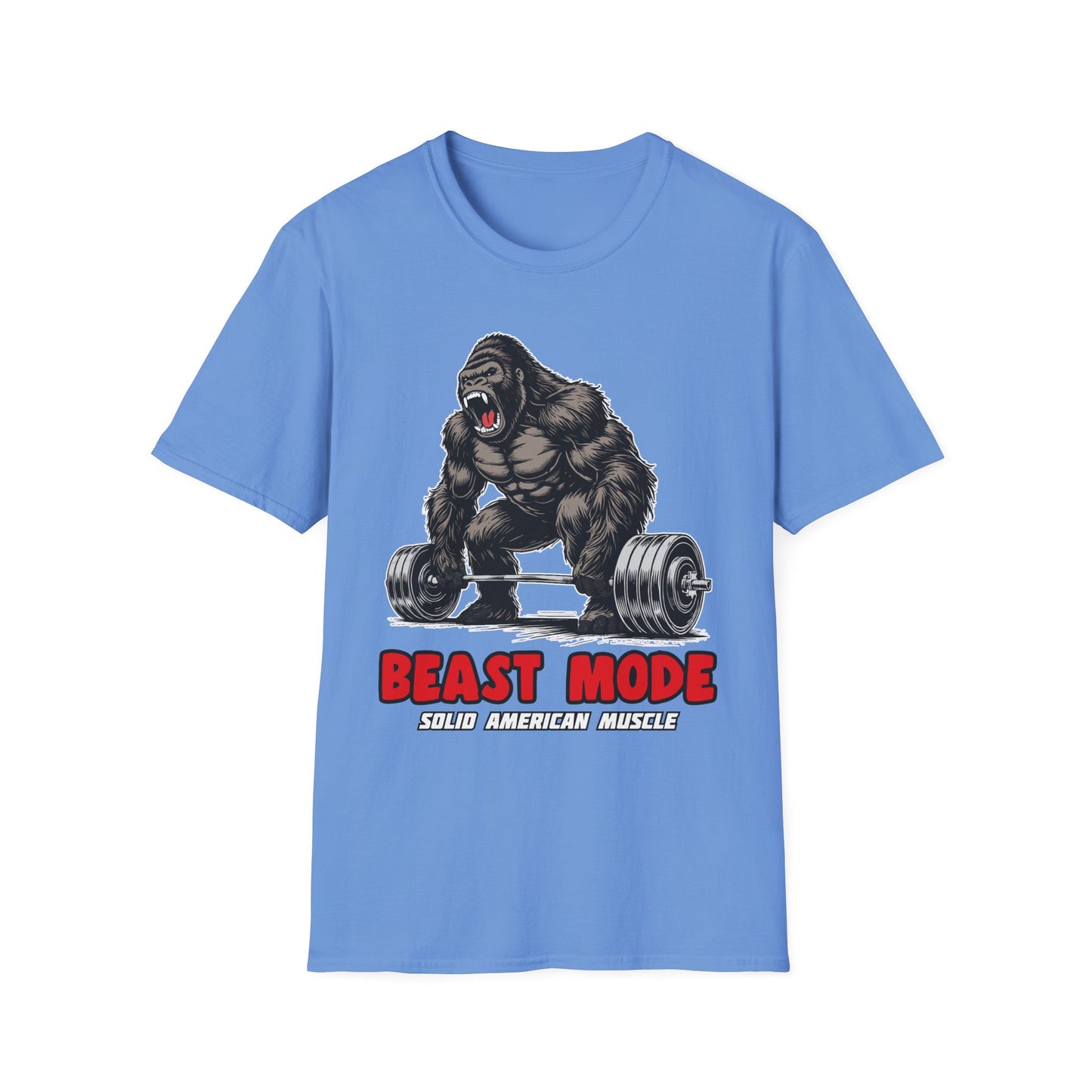 Solid American Muscle - Beast Mode - Silverback Gorilla T-Shirt