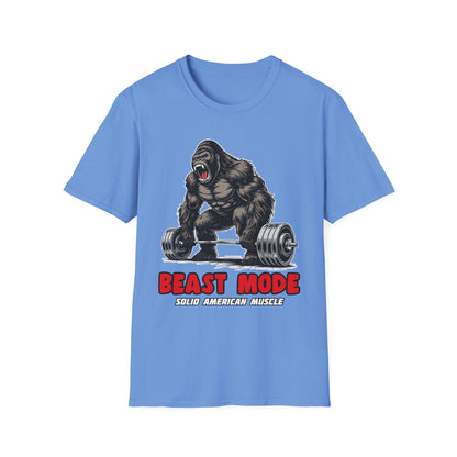 Solid American Muscle - Beast Mode - Silverback Gorilla T-Shirt