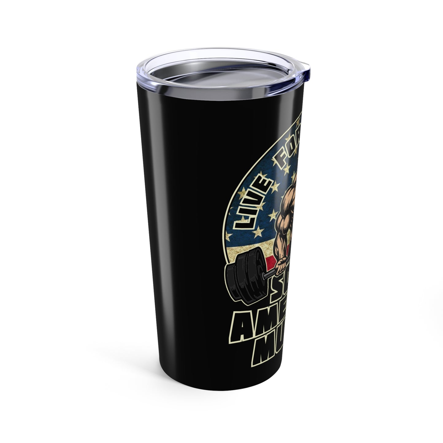 Solid American Muscle - Rustic Logo - Tumbler 20oz