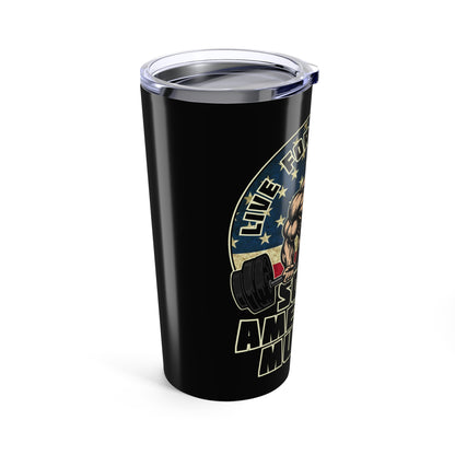 Solid American Muscle - Rustic Logo - Tumbler 20oz