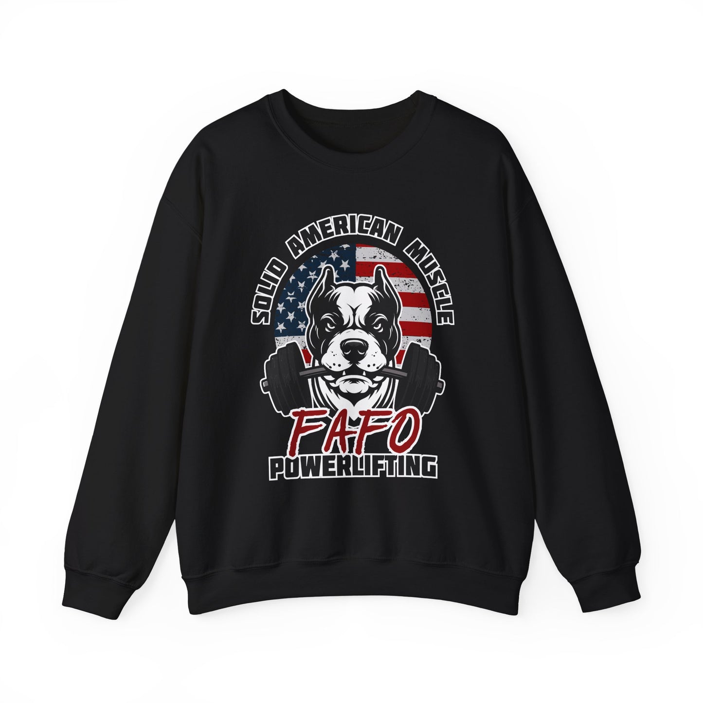 Solid American Muscle - FAFO Powerlifting - Mad Dog Sweatshirt