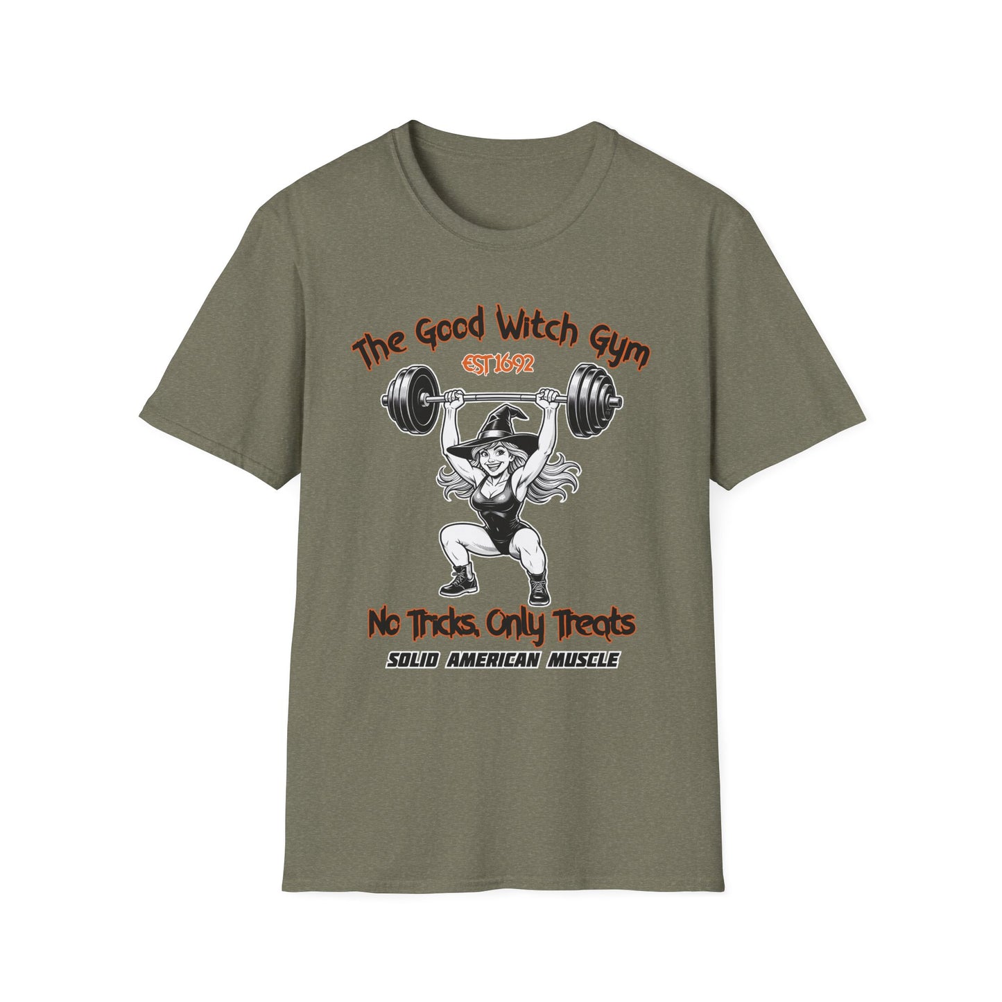 Solid American Muscle - The Good Witch Gym - Halloween Witch T-Shirt