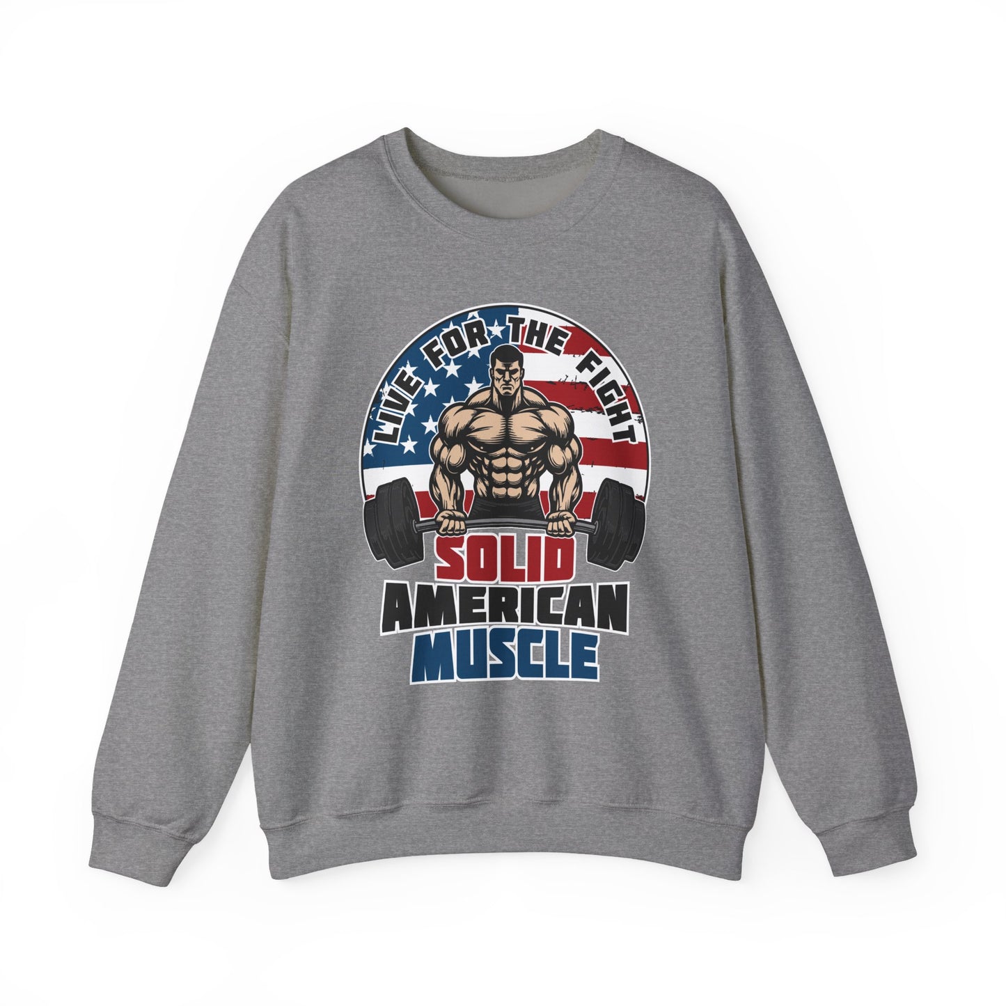 Solid American Muscle - Live for the Fight - Logo Sweatshirt