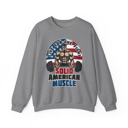 Solid American Muscle - Live for the Fight - Logo Sweatshirt