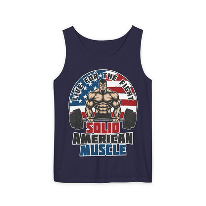 Solid American Muscle - Live For The Fight - Logo - Tank Top