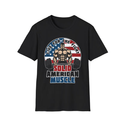 Solid American Muscle - Live for the Fight - Logo T-Shirt