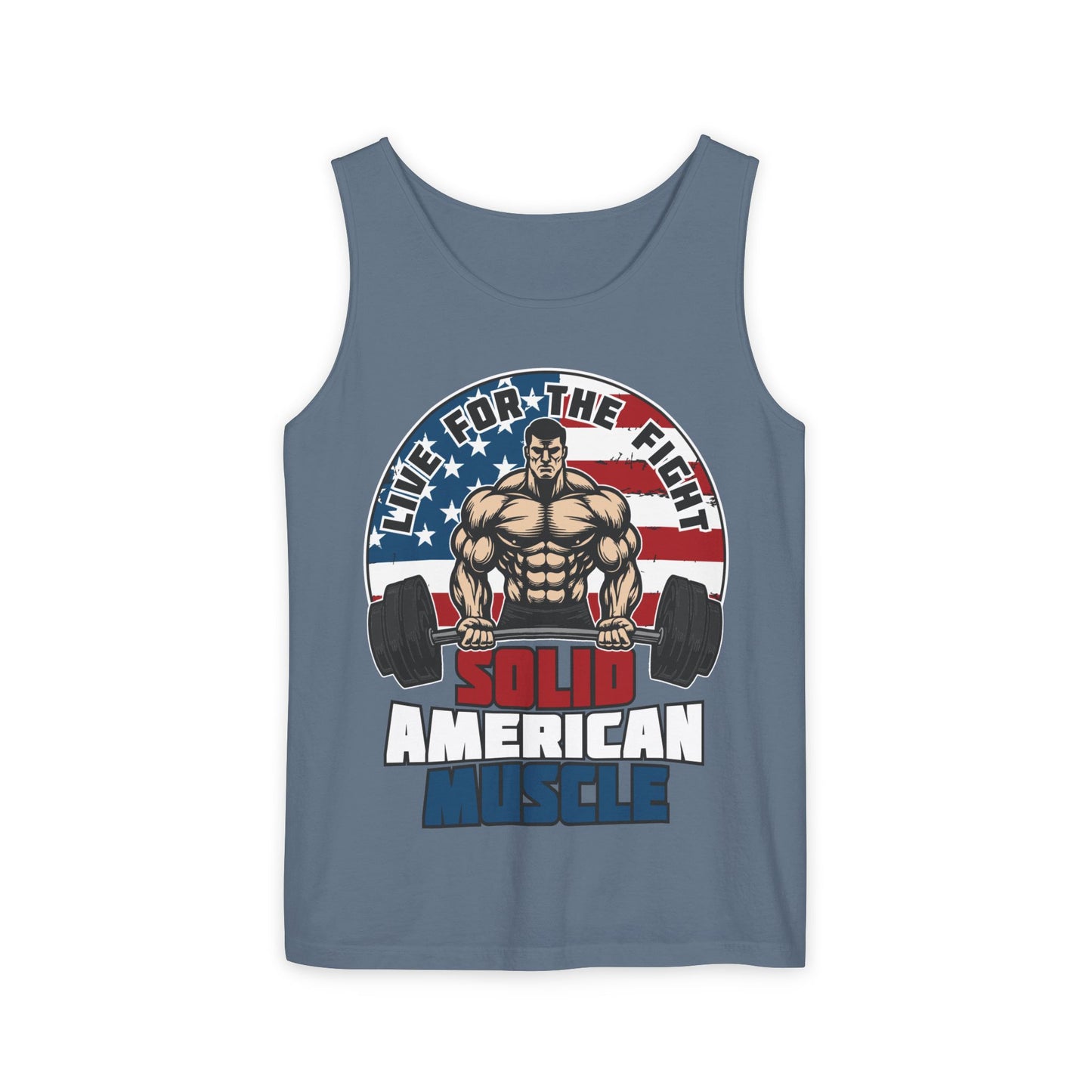 Solid American Muscle - Live For The Fight - Logo - Tank Top