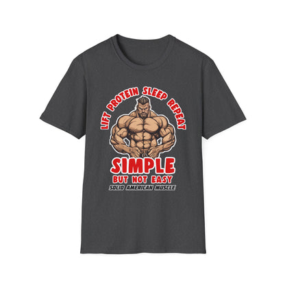 Solid American Muscle - Simple But Not Easy T-Shirt